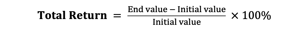 Total Return formula